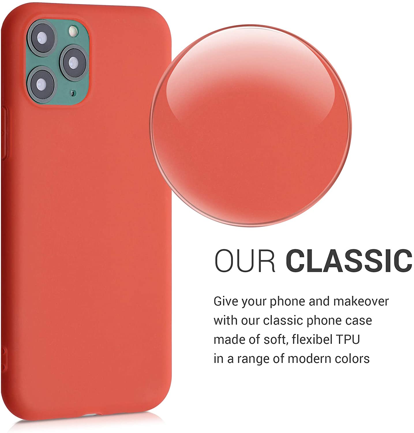 KW iPhone 11 Pro Θήκη Σιλικόνης TPU - Neon Red - 49781.111