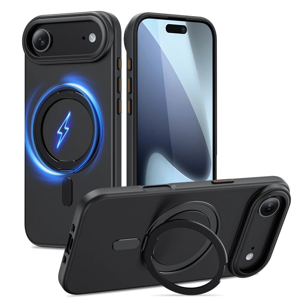 Tech - Protect iPhone Air - MagRing - Σκληρή MagSafe Θήκη με Περιστρεφόμενο Δαχτυλίδι Συγκράτησης / Stand - Black