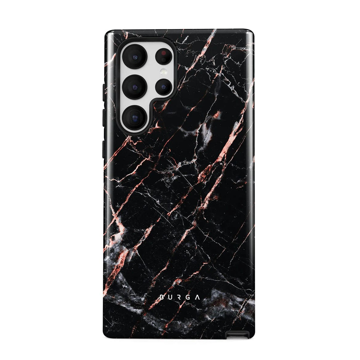 Burga Samsung Galaxy S22 Ultra Fashion Tough Σκληρή Θήκη - Rose Gold Marble