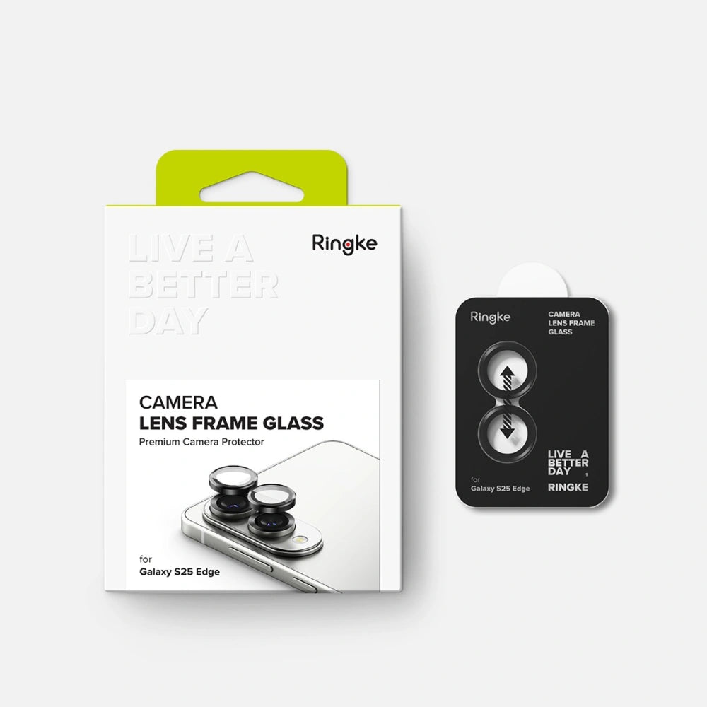 Ringke Samsung Galaxy S25 Edge - Lens Frame Glass Αντιχαρακτικό Γυαλί για την Κάμερα - Black
