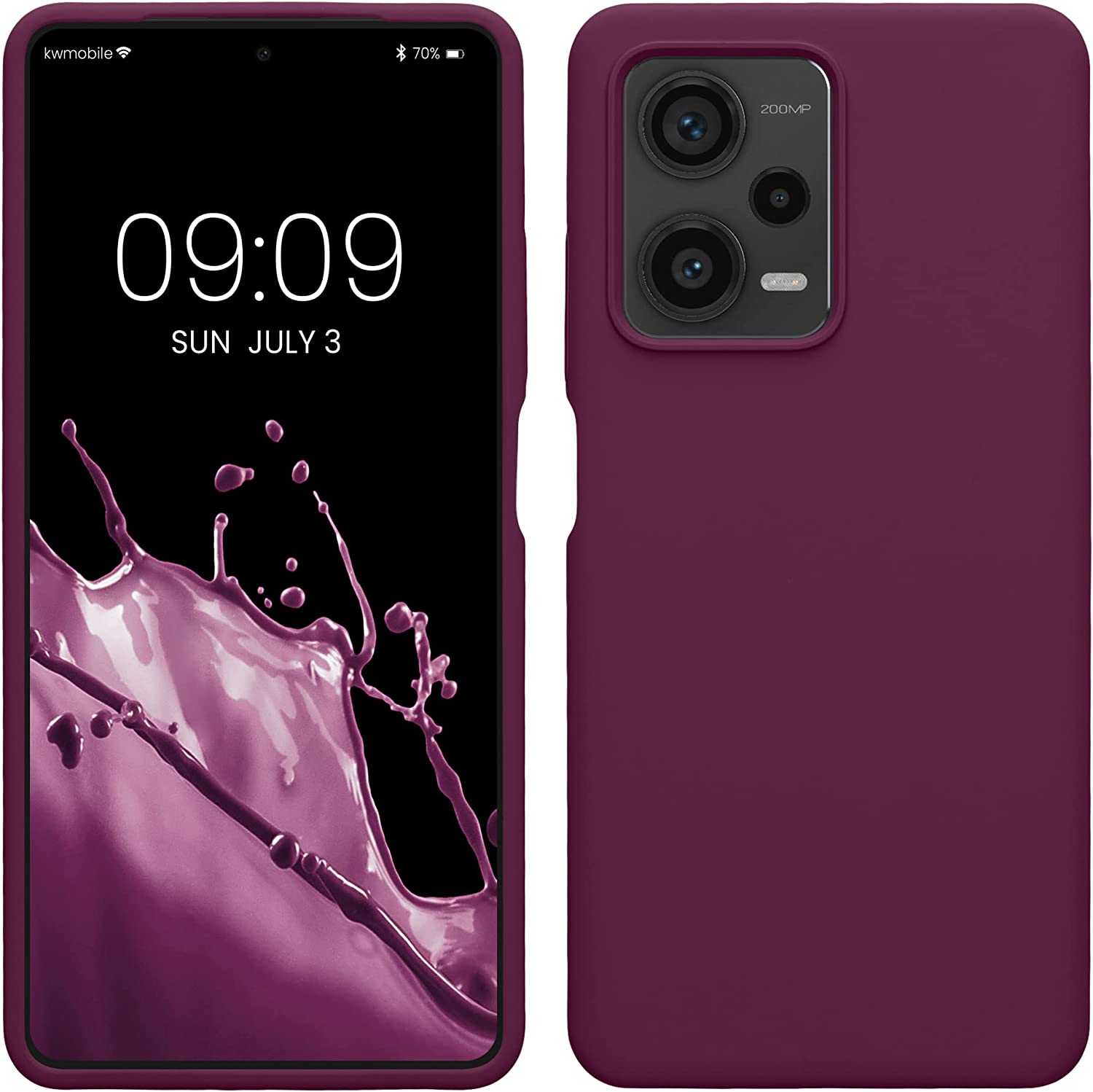 KW Xiaomi Redmi Note 12 Pro+ Θήκη Σιλικόνης Rubberized TPU - Bordeaux Violet - 60691.187