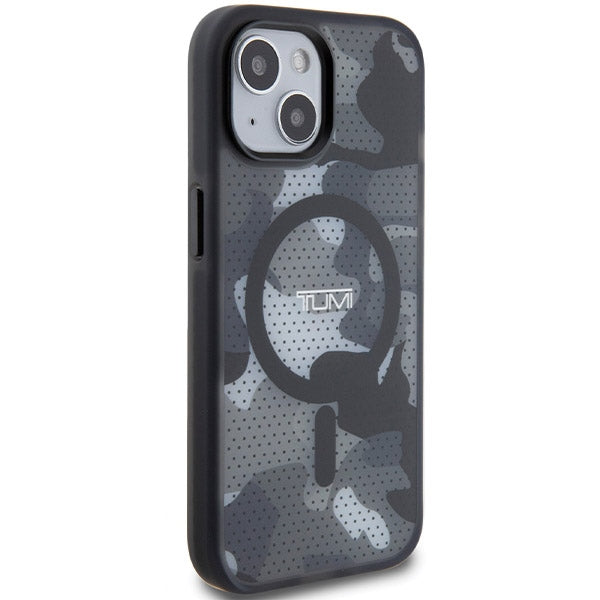 Tumi iPhone 15 Frosted Camo Print MagSafe Σκληρή Θήκη με Πλαίσιο Σιλικόνης και MagSafe - Black - TUHMP15STCAMK