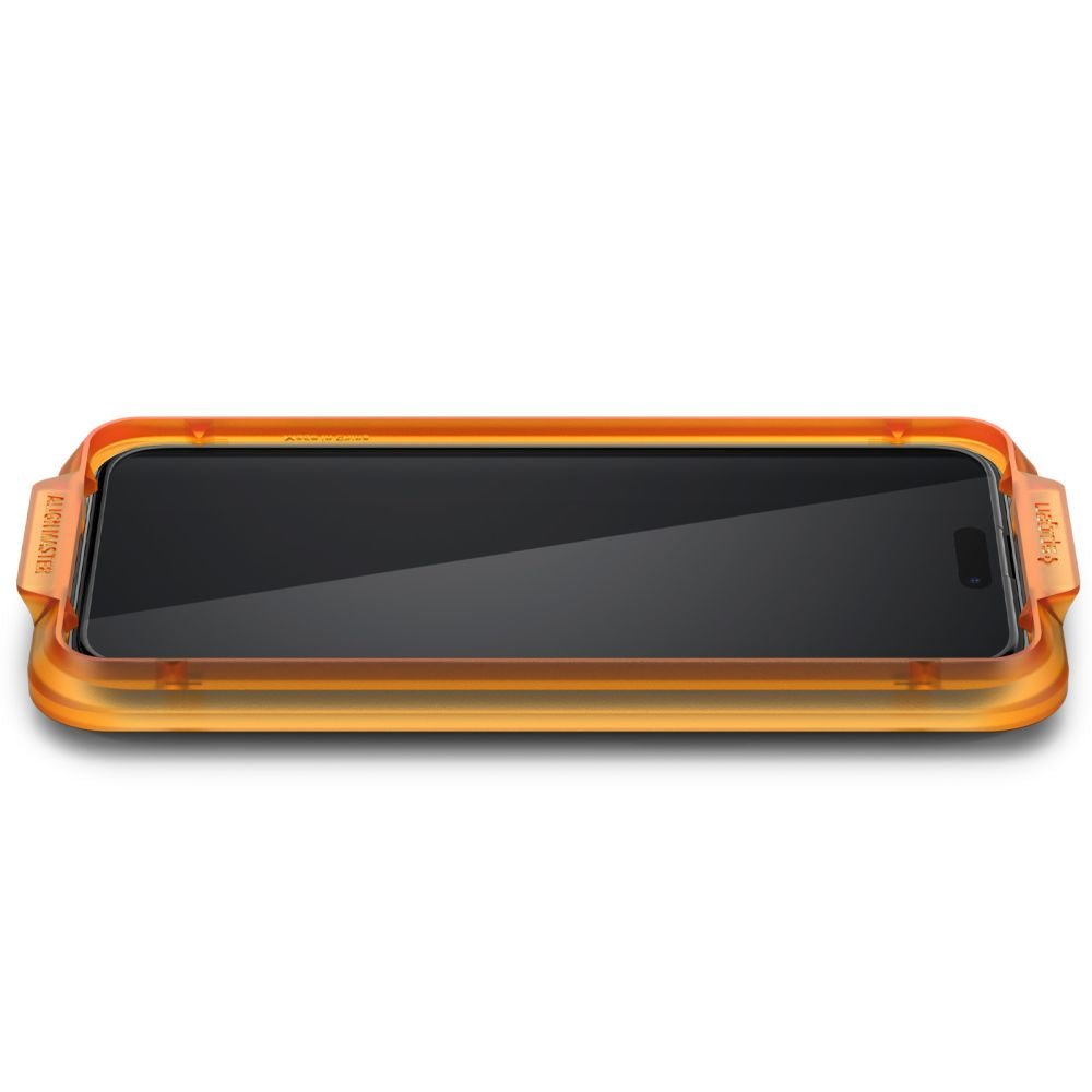 Spigen iPhone 15 Pro Max FC AlignMaster 2.5D Full Screen Case Friendly Tempered Glass Αντιχαρακτικό Γυαλί Οθόνης 9H - 2 Τεμάχια - Black