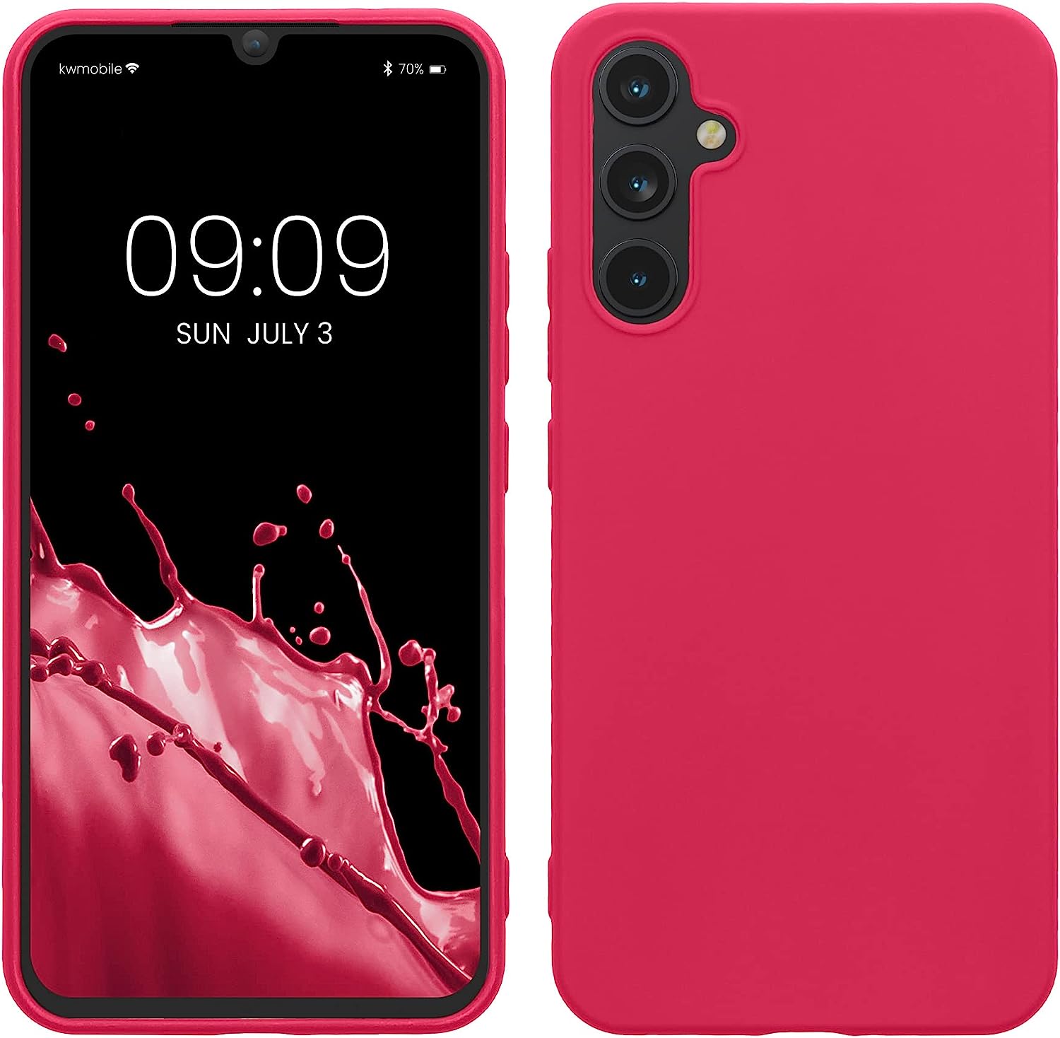 KW Samsung Galaxy A34 5G Θήκη Σιλικόνης TPU - Neon Pink - 60809.77