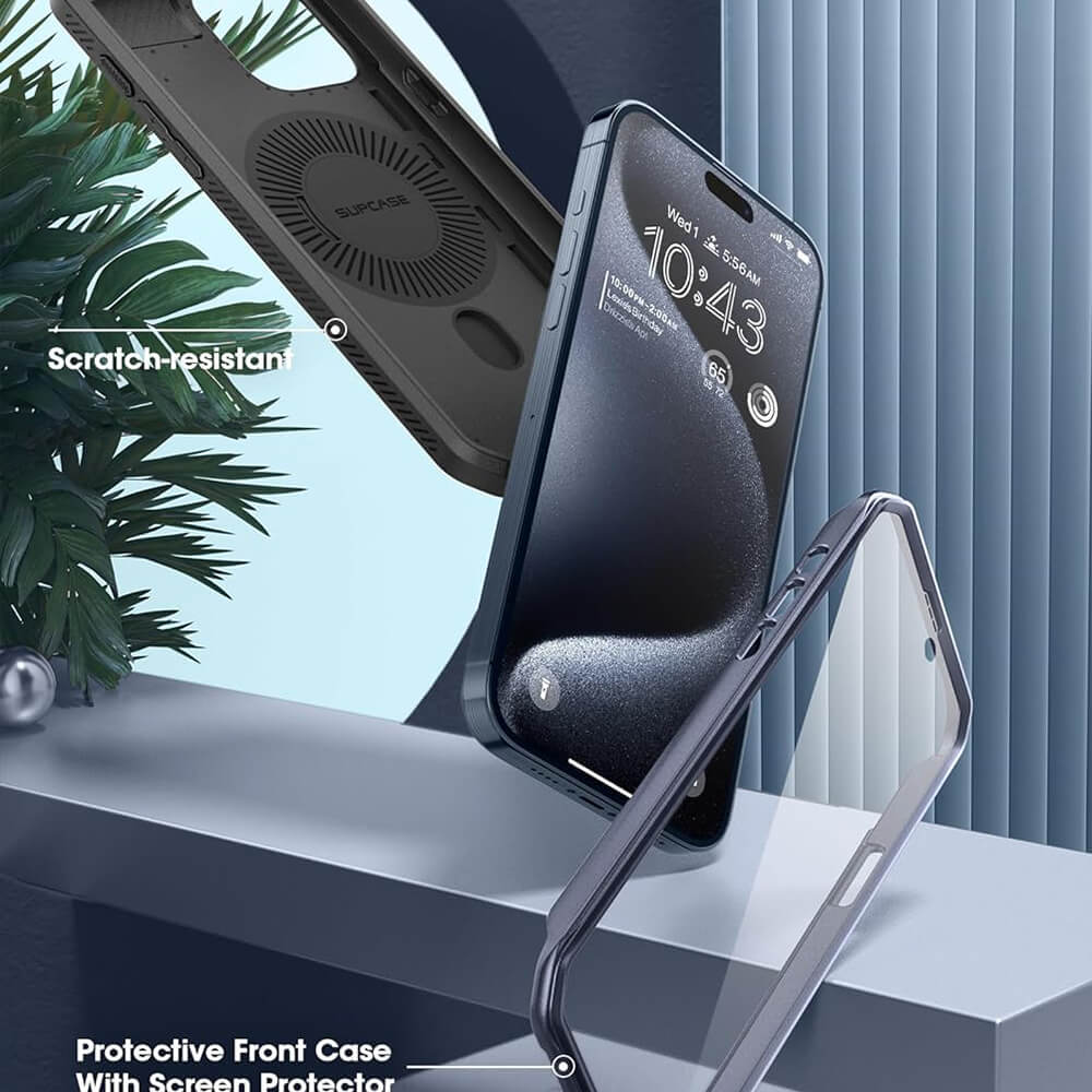 Supcase iPhone 15 Pro Max - Unicorn Beetle Pro MagSafe - Σκληρή Θήκη με Προστασία Οθόνης και Stand - Mountain