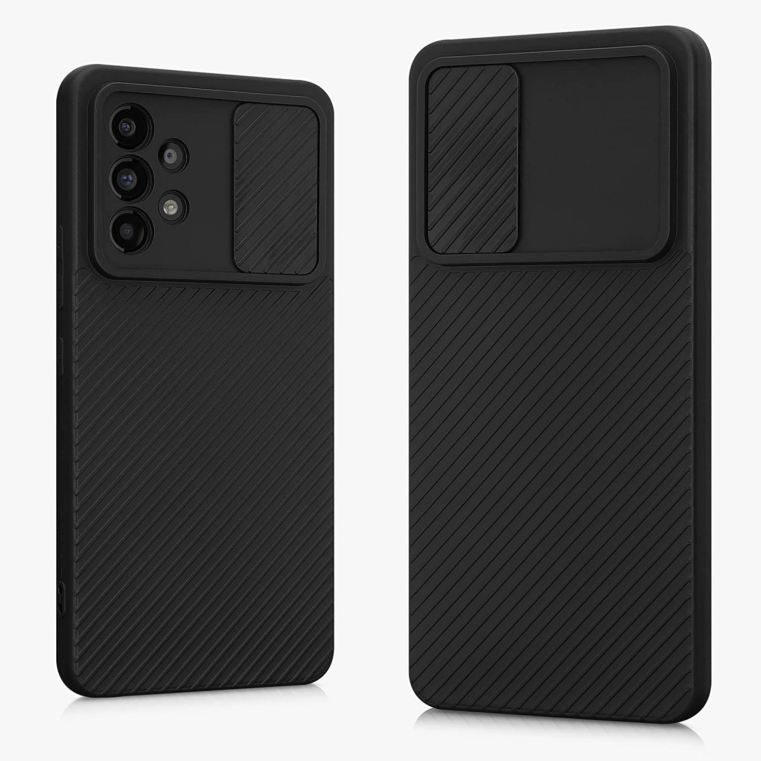 KW Samsung Galaxy A53 5G Θήκη Σιλικόνης με Κάλυμμα για την Κάμερα - Black - 58239.01