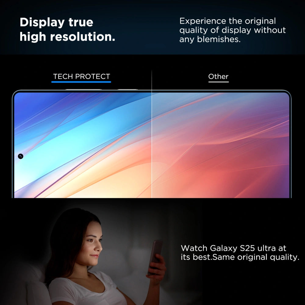 Tech-Protect Samsung Galaxy S25 Ultra - Quick Set+ - Σετ με 2 Αντιχαρακτικά Γυαλιά Οθόνης και Οδηγό Τοποθέτησης - Διάφανα