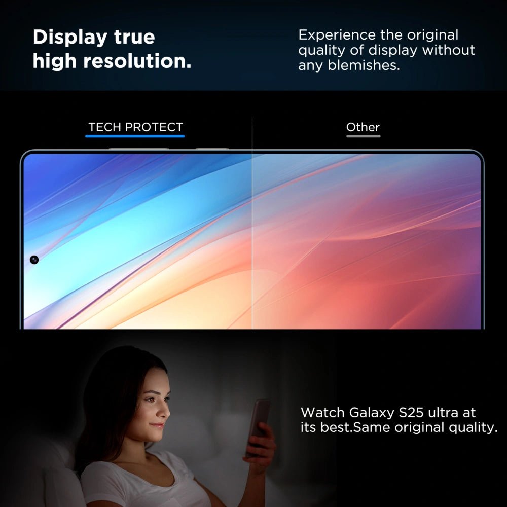 Tech - Protect Samsung Galaxy S25 Ultra - Quick Set+ - Σετ με 2 Αντιχαρακτικά Γυαλιά Οθόνης και Οδηγό Τοποθέτησης - Διάφανα