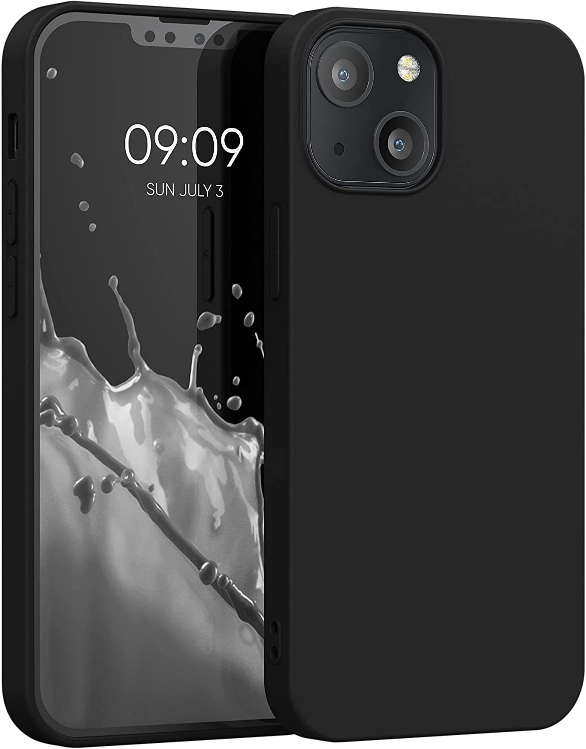 KW iPhone 13 mini Θήκη Σιλικόνης TPU - Black Matte - 55927.47