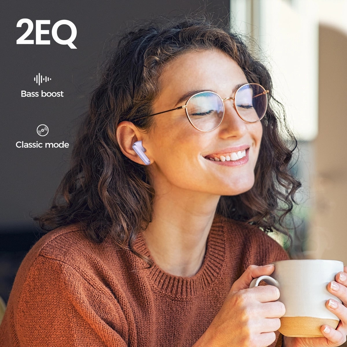 Joyroom Funpods TWS Bluetooth 5.3 - Ασύρματα ακουστικά για Κλήσεις / Μουσική - Purple - JR-FB3