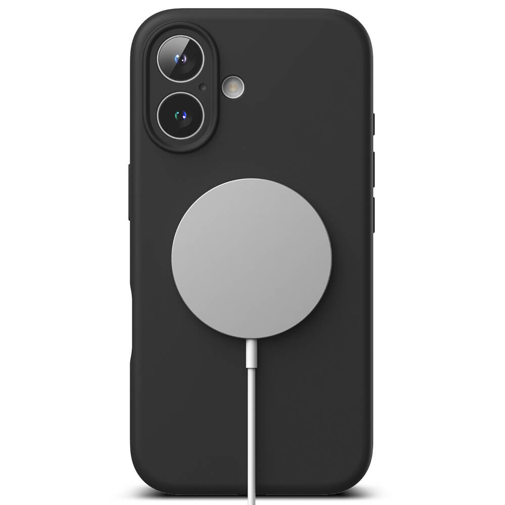 Ringke iPhone 16 Plus Silicone Magnetic MagSafe Case Θήκη Σιλικόνης με MagSafe - Black