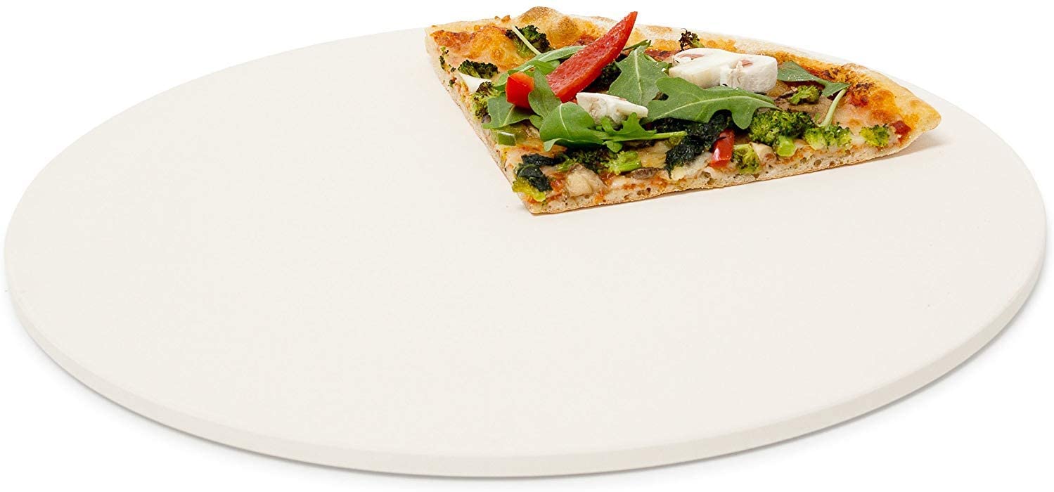 Relaxdays Στρόγγυλη Πέτρα για Ψήσιμο Πίτσας από Κορδιερίτη - Beige - 4052025193393