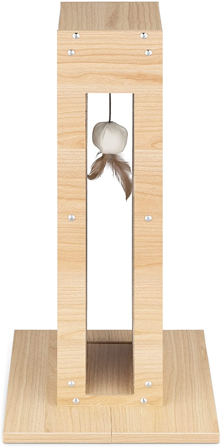 Navaris Ονυχοδρόμιο για Γάτες με Παιχνίδι - 61,5 x 30 x 30 cm - Brown - 55125.01