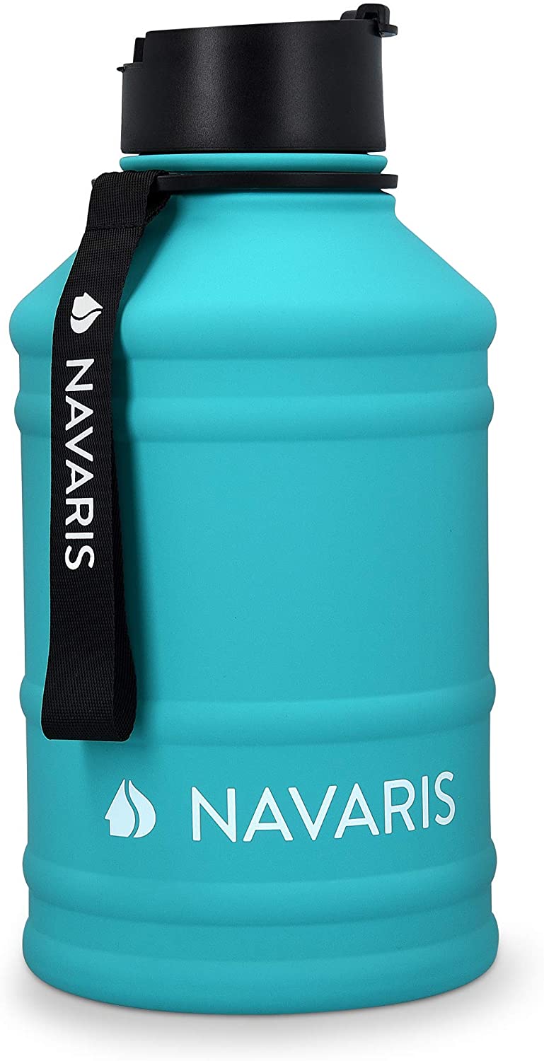 Navaris Μπουκάλι Νερού από Ανοξείδωτο Ατσάλι - BPA Free - 2.2 L - Turquoise - 51084.37