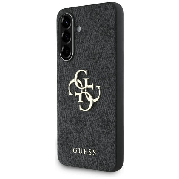 Guess Samsung Galaxy A36 5G - Big 4G Logo Classic Logo - Σκληρή Θήκη με Επένδυση από Οικολογικό Δέρμα - Black - GUHCSA364GMGGR