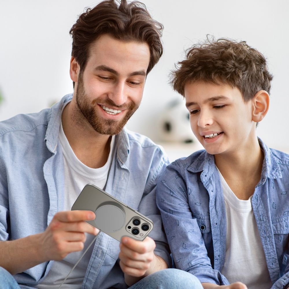 Tech-Protect QI15W-A30 15W Ασύρματος Φορτιστής MagSafe με Καλώδιο Type-C - Silver