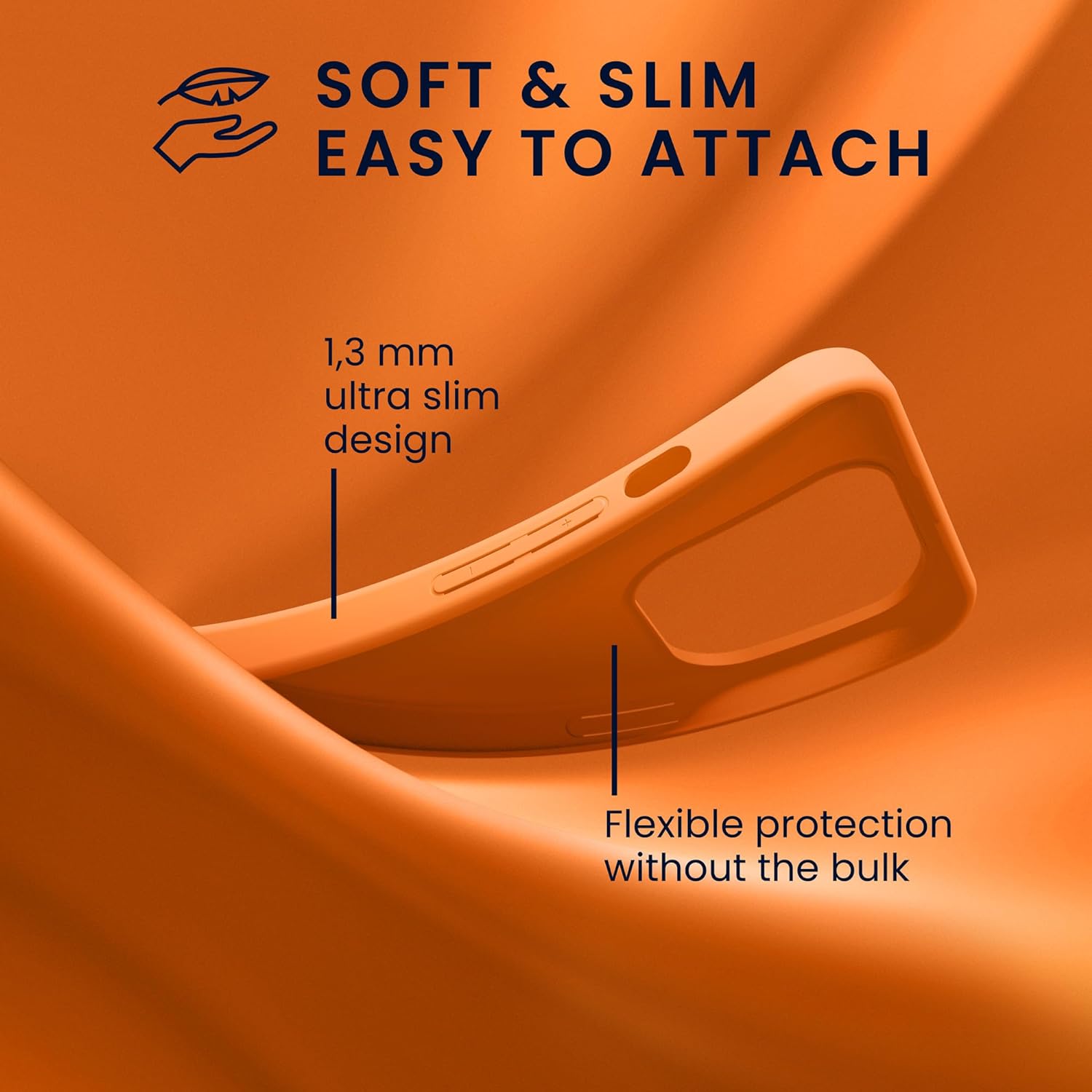 KW iPhone 15 Plus Λεπτή Θήκη Σιλικόνης TPU - Fruity Orange - 61958.150