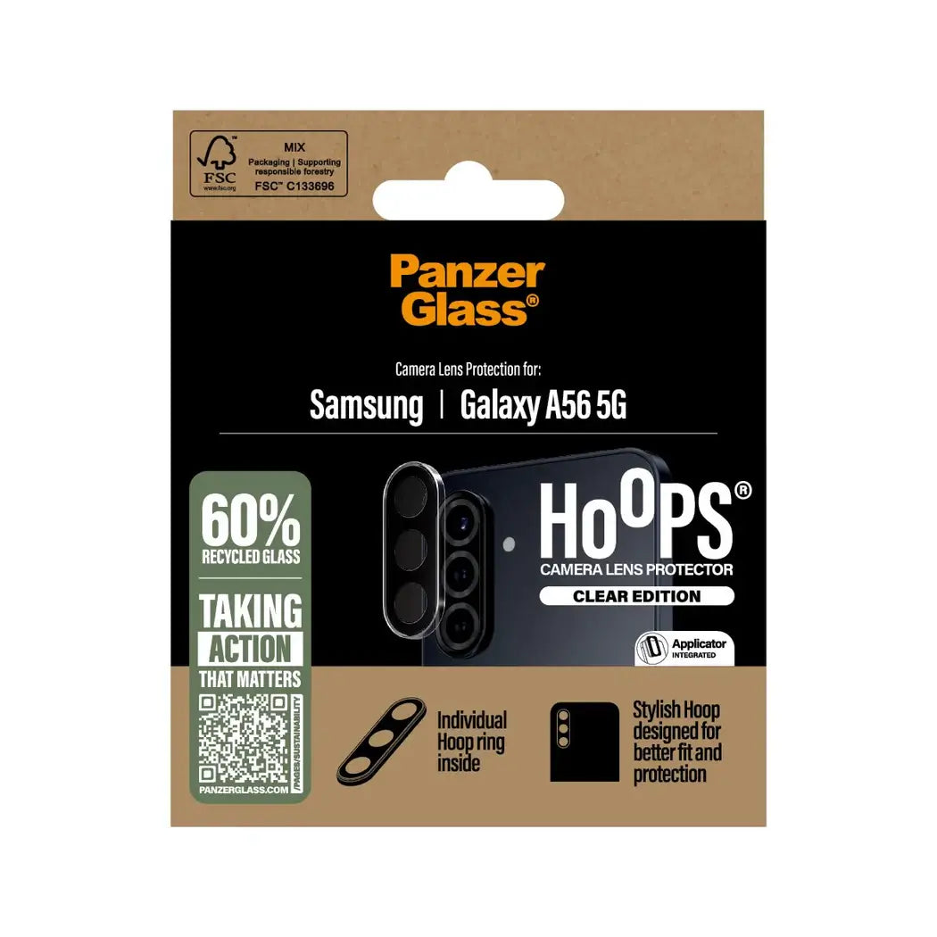PanzerGlass Samsung Galaxy A36 5G Hoops Camera Lens Protector Αντιχαρακτικό Γυαλί για την Κάμερα - Black