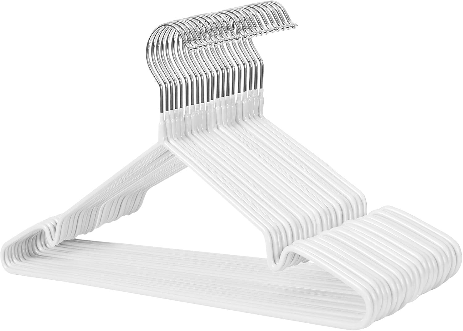 Songmics Σετ με 20 Μεταλλικές Κρεμάστρες - White - CRI33WT20