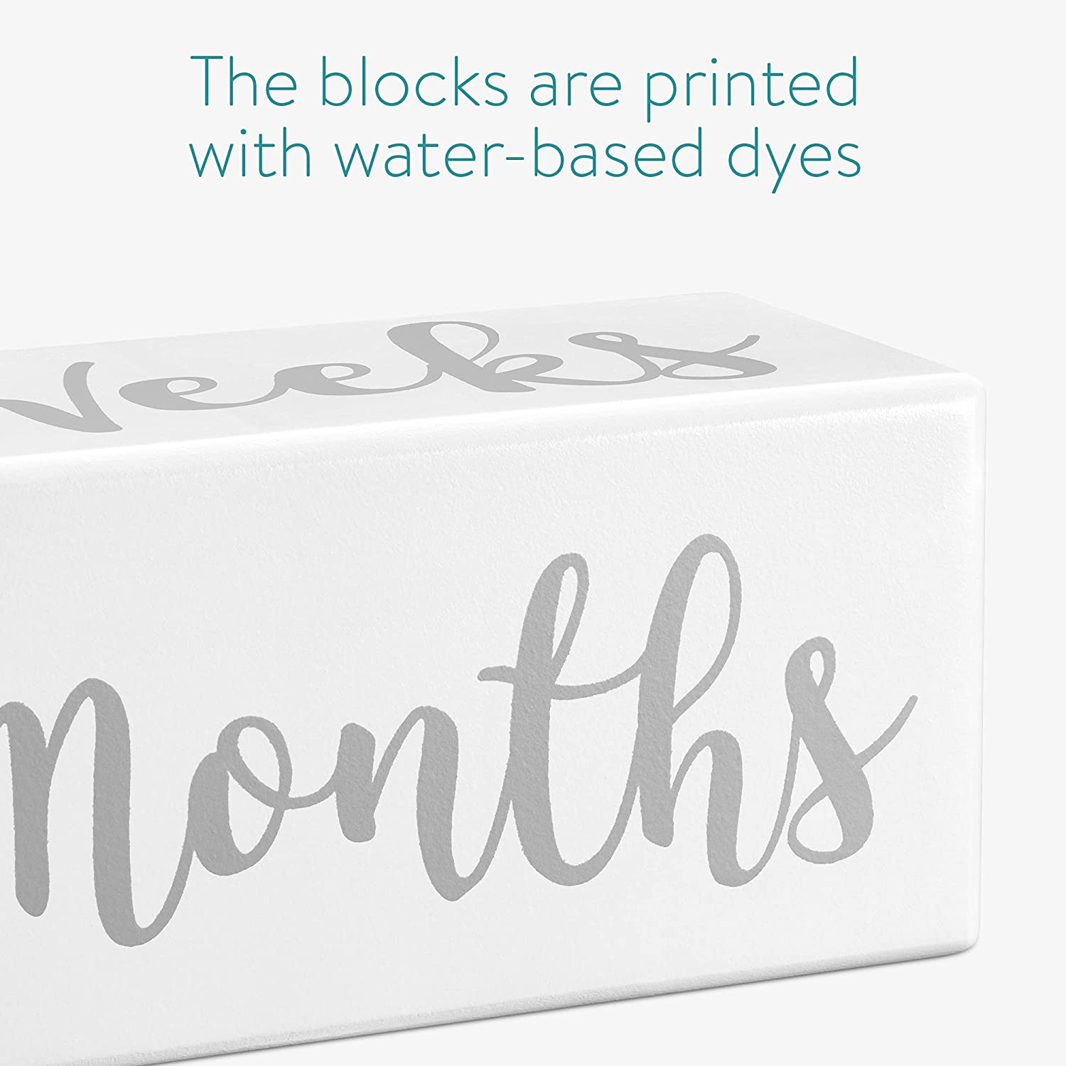 Navaris Milestone Κύβοι Μηνιαίας Φωτογράφησης Μωρού - 5 Τεμάχια - White / Grey - 52325.02