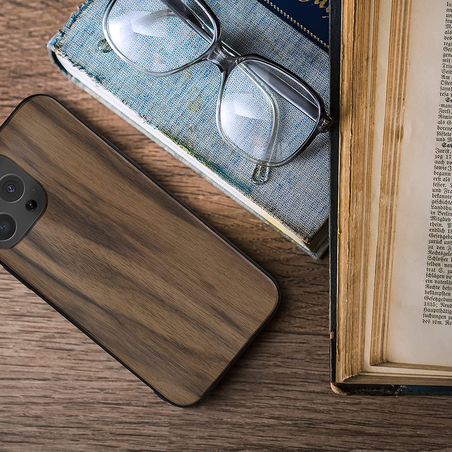 KW iPhone 13 Pro Max Θήκη από Φυσικό Ξύλο - Dark Brown - 55981.18