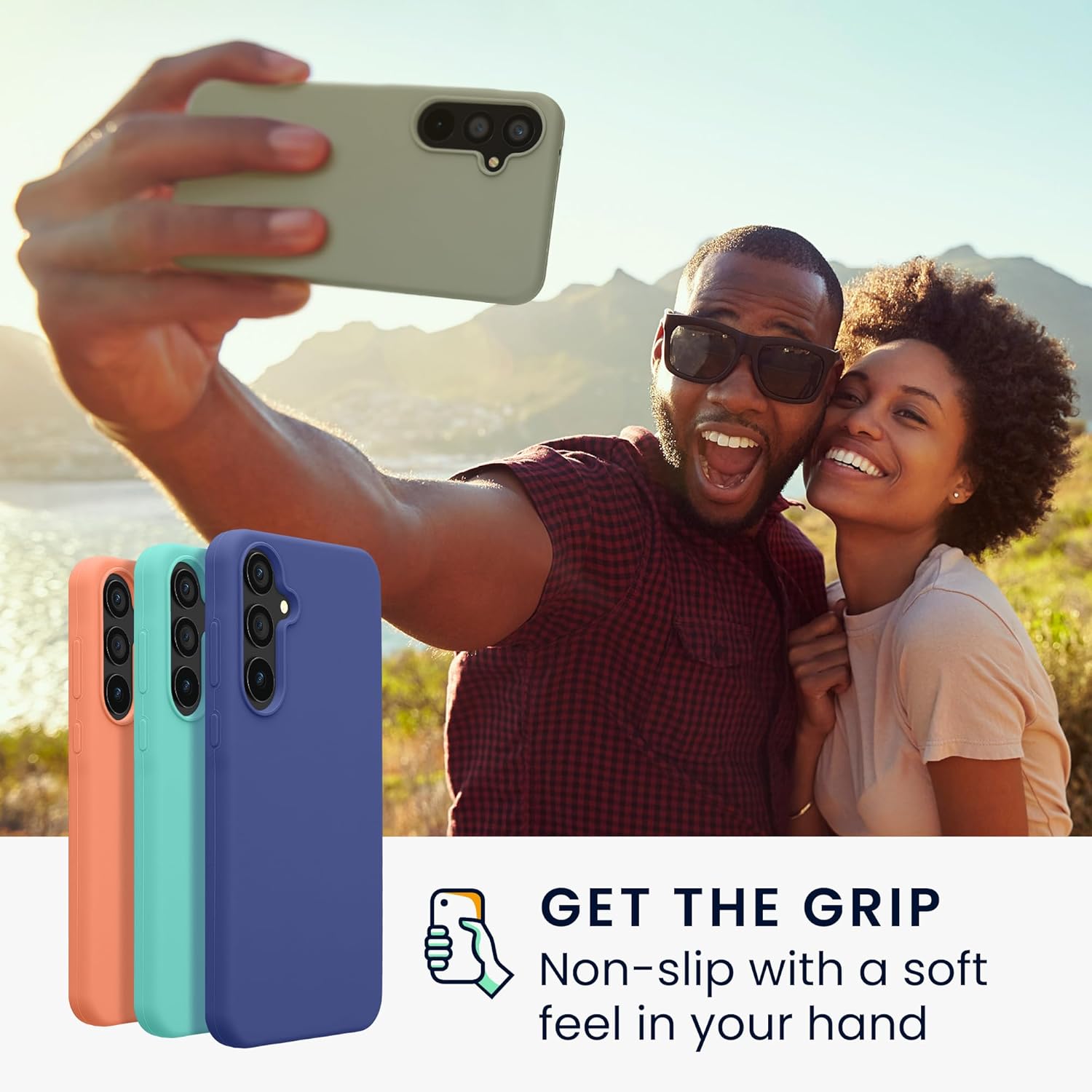 KW Samsung Galaxy A55 5G Θήκη Σιλικόνης Rubberized TPU - Grey Green