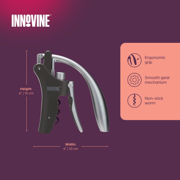 Innovine Ανοιχτήρι Κρασιού με Μοχλό - Grey