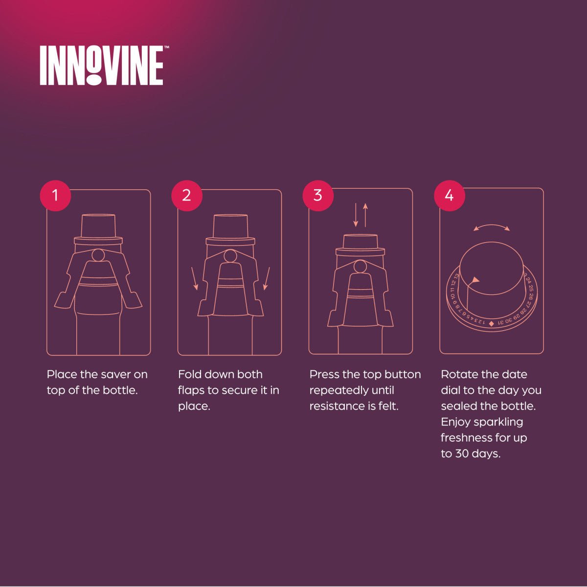 Innovine Πώμα Διατήρησης Σαμπάνιας / Αφρώδους Οίνου - Graphite
