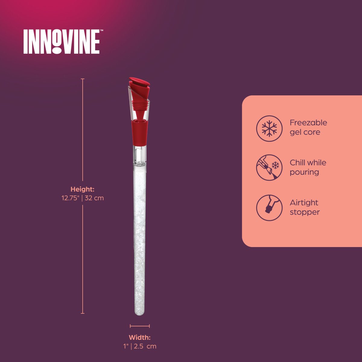 Innovine Ράβδος Ψύξης και Σερβιρίσματος Κρασιού - Raspberry
