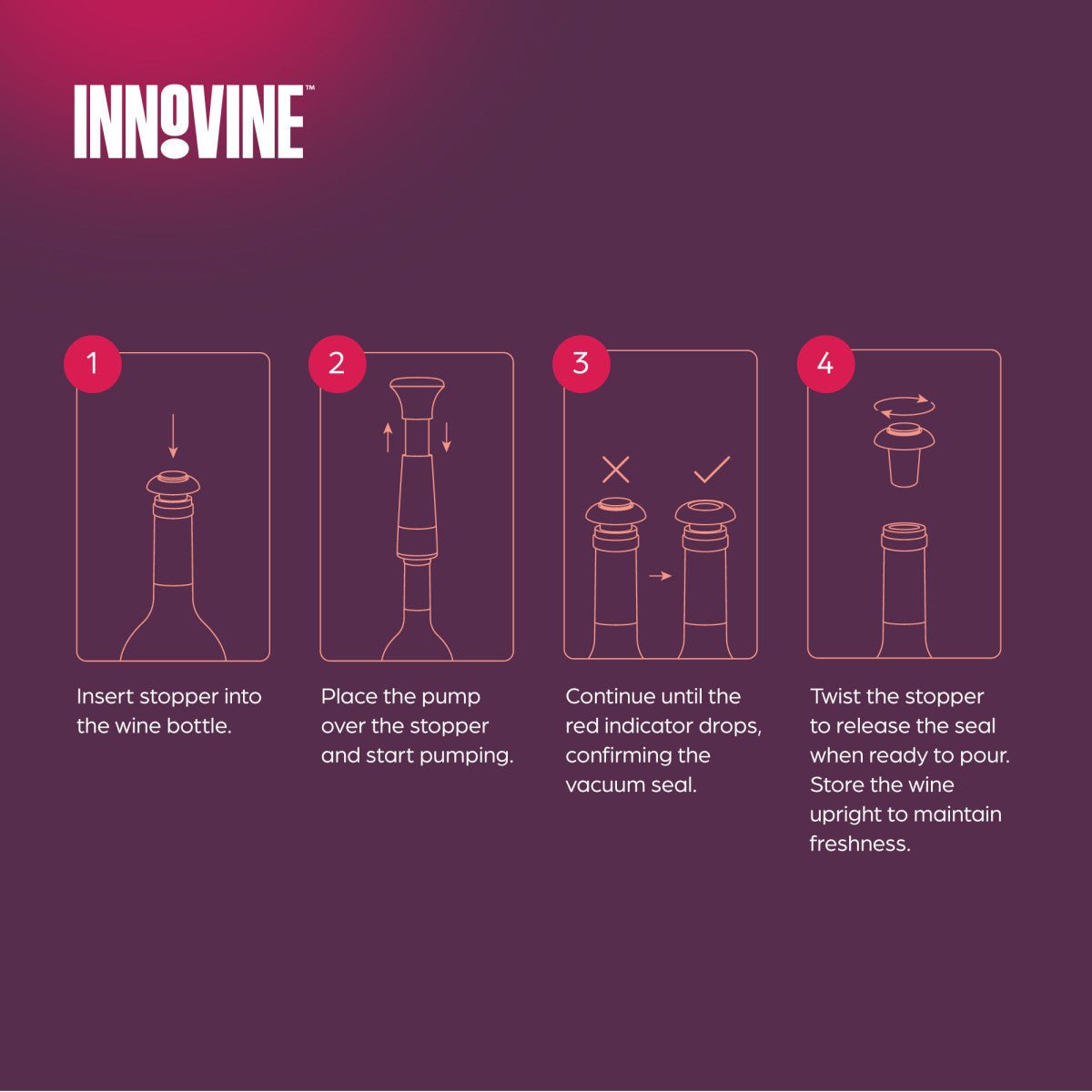 Innovine Σετ με 4 Αξεσουάρ Κόκκινου Κρασιού με Συσκευή Αερισμού - Graphite
