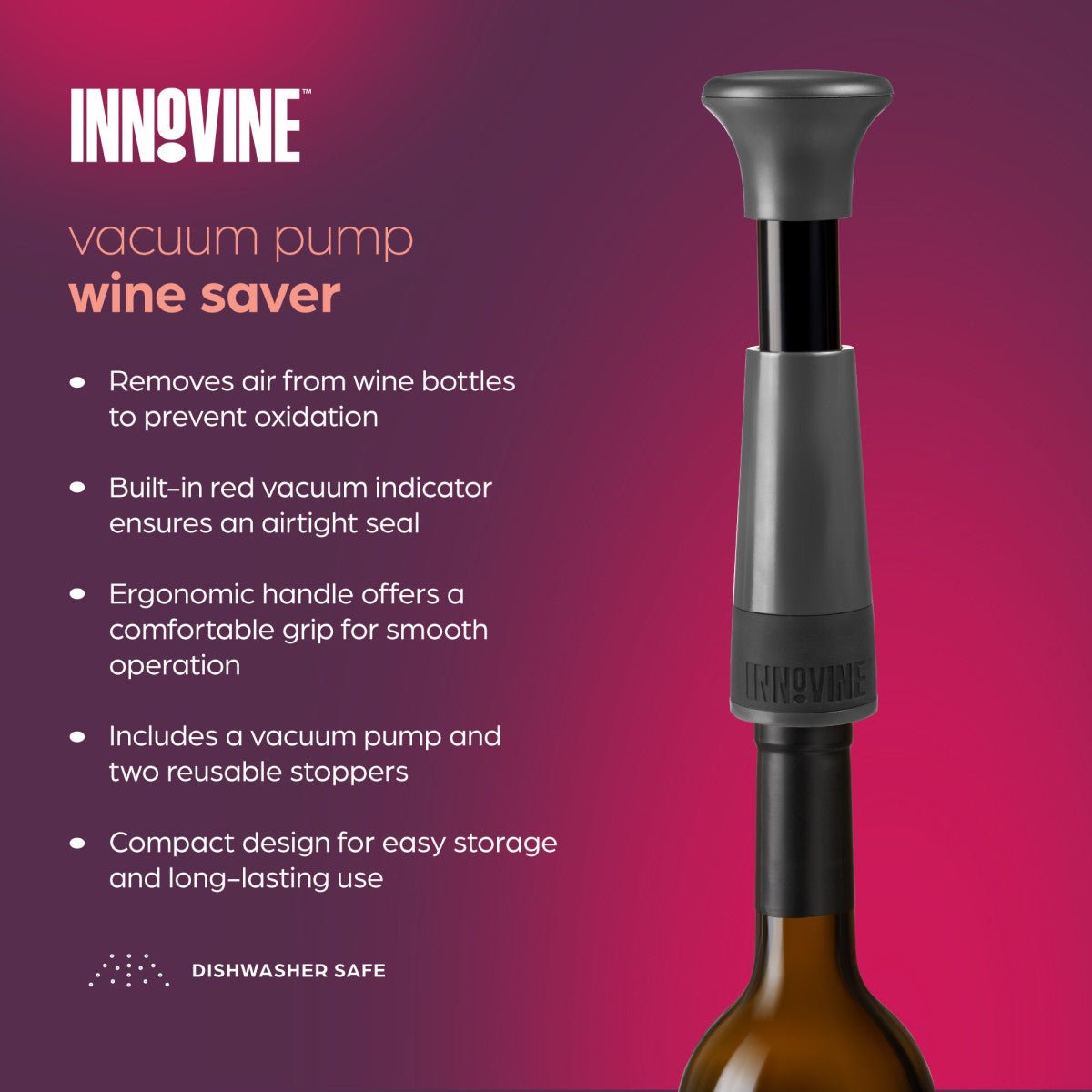 Innovine Σετ με 5 Αξεσουάρ Κρασιού - Graphite