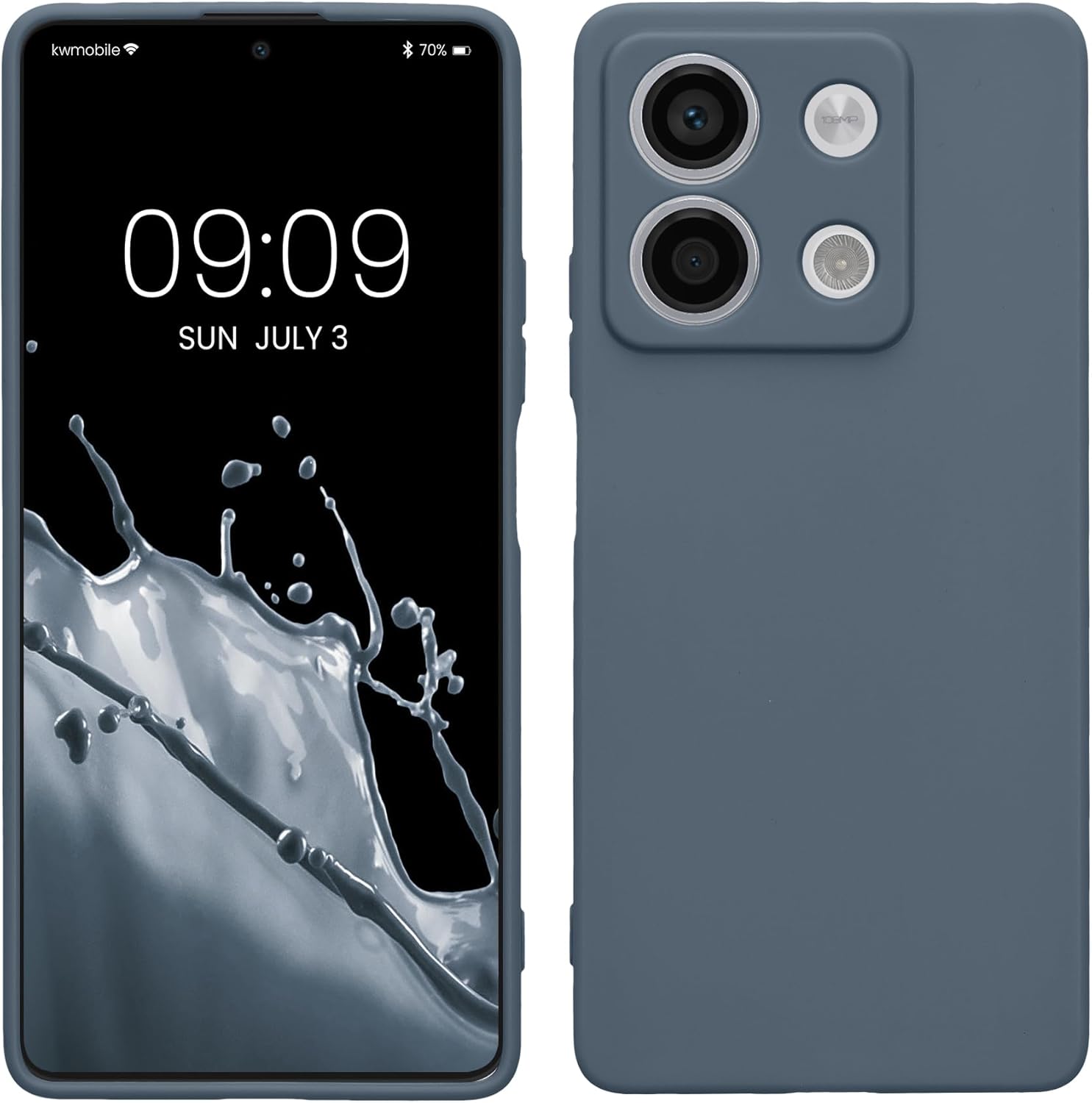 KW Xiaomi Redmi Note 13 5G Θήκη Σιλικόνης TPU - Dark Slate