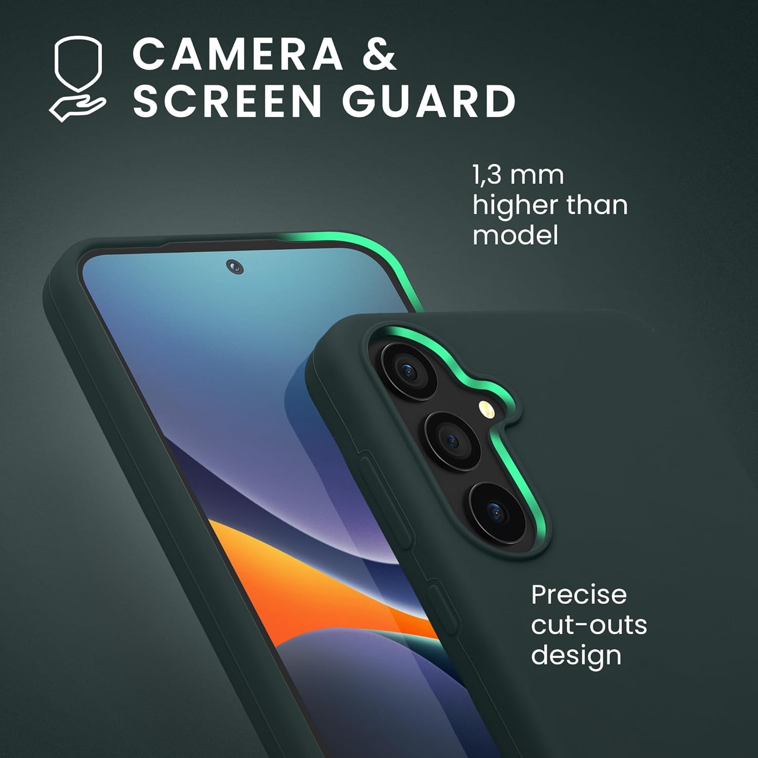 KW Samsung Galaxy A55 5G Θήκη Σιλικόνης Rubberized TPU - Moss Green