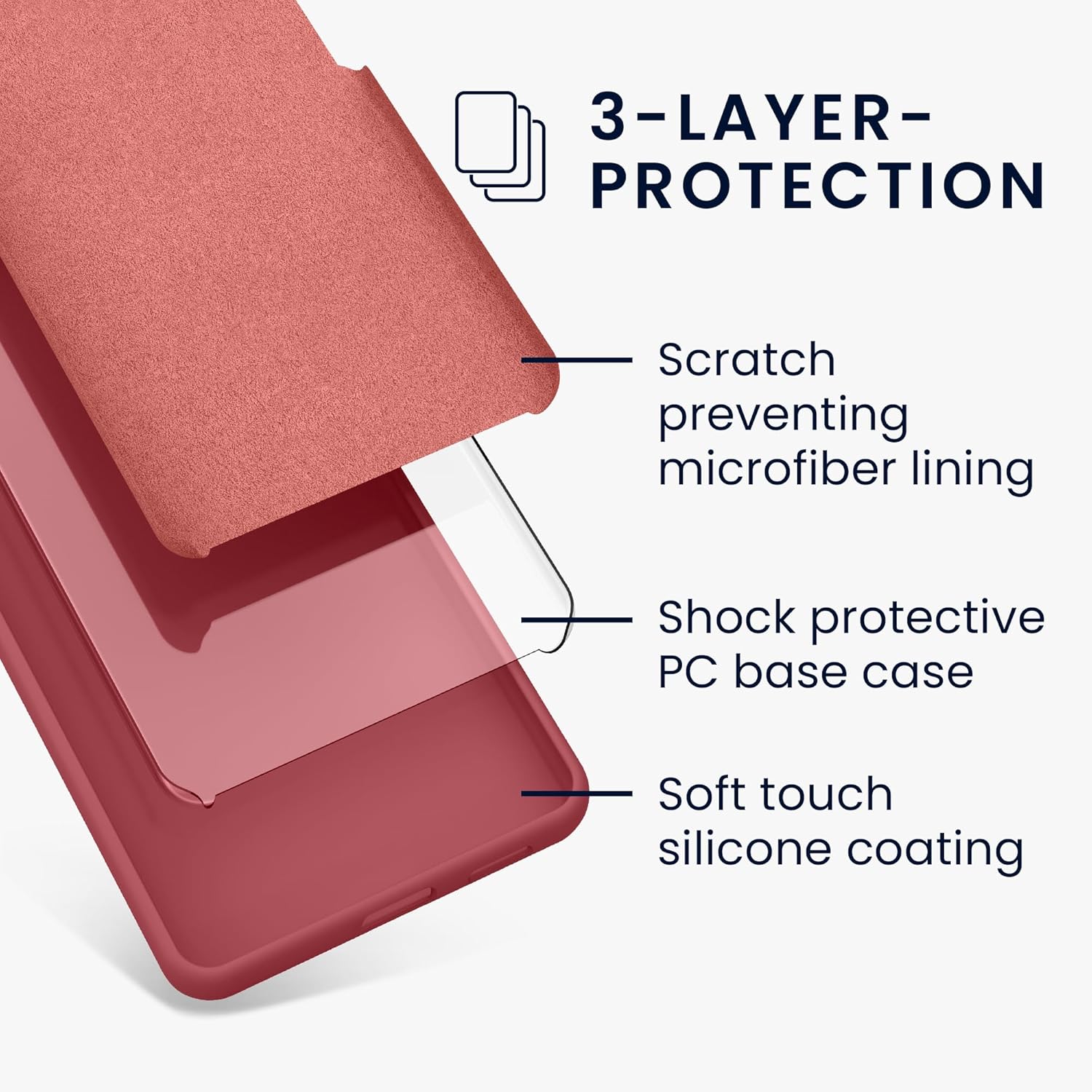 KW Xiaomi Redmi Note 13 Pro+ 5G Θήκη Σιλικόνης Rubberized TPU - Dark Rose