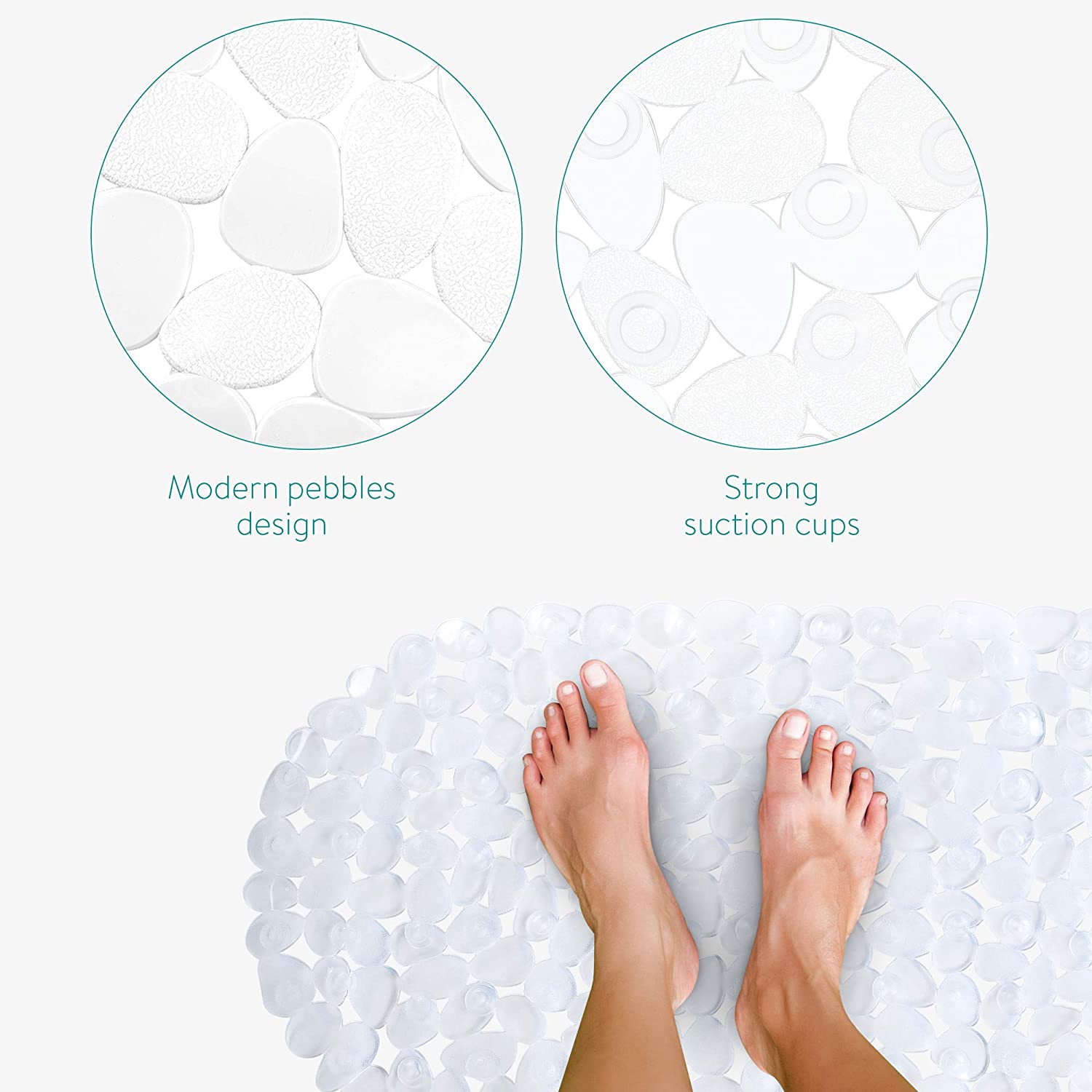 Navaris Αντιολισθητικό Χαλάκι Μπάνιου - White - 48965.03