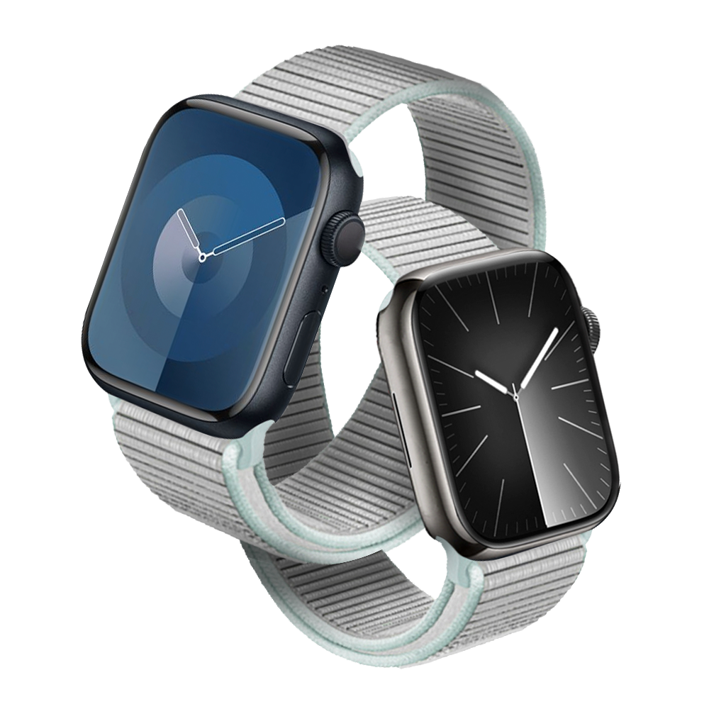 Crong Λουράκι Apple Watch 2/3/4/5/6/7/8/9/10/11 - SE (1/2/3) - 38/40/41/42mm από Νάιλον - Nylon - Pastel Grey