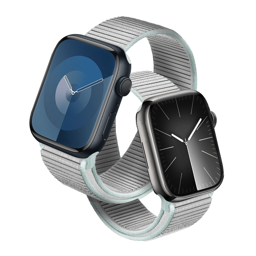 Crong Λουράκι Apple Watch 2/3/4/5/6/7/8/9/10/11 - SE (1/2/3) - 38/40/41/42mm από Νάιλον - Nylon - Pastel Grey