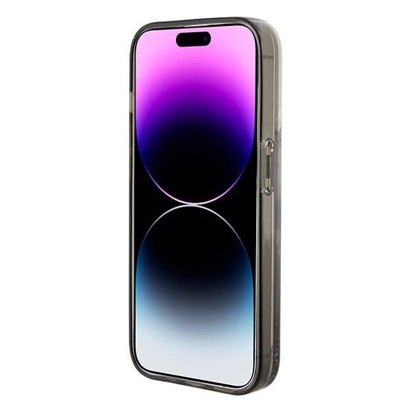 Karl Lagerfeld iPhone 15 Pro Max - Liquid Glitter Choupette Σκληρή Θήκη με Πλαίσιο Σιλικόνης - Διάφανη - KLHCP15XLKCNSK