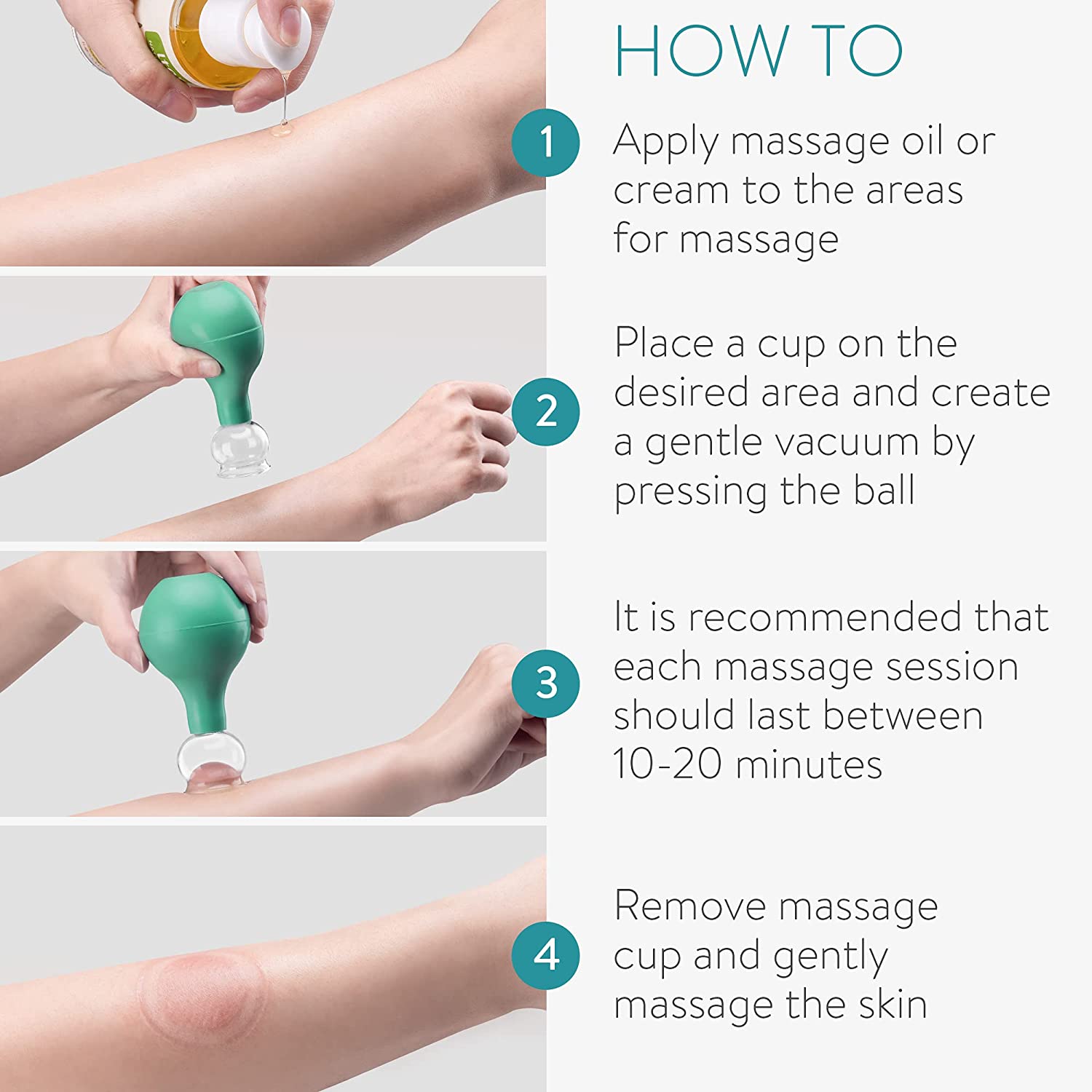 Navaris Σετ με 5 Βεντούζες με Φούσκα - Turquoise - 54790.37