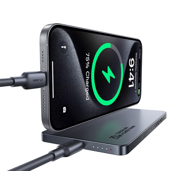 USAMS CD231 CY Series Ασύρματο MagSafe PowerBank 5000mAh 20W - Tarnish