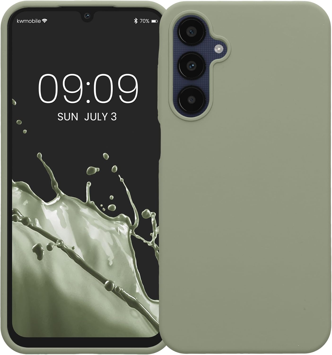 KW Samsung Galaxy A25 5G Θήκη Σιλικόνης Rubberized TPU - Grey Green