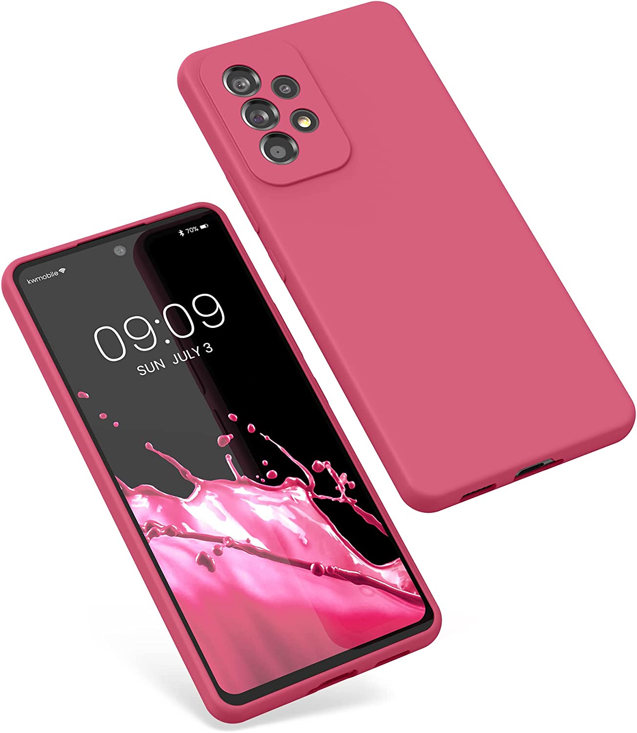 KW Samsung Galaxy A53 5G Θήκη Σιλικόνης Rubberized TPU - Awesome Pink - 57835.238