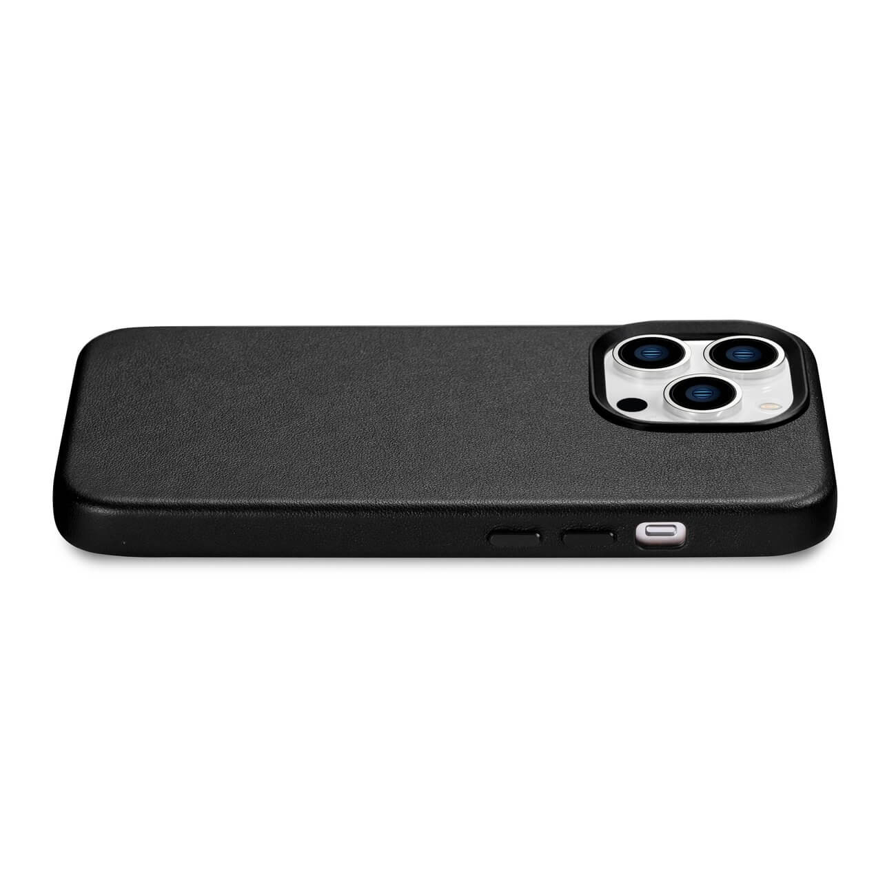 iCarer iPhone 14 Pro Max Cowhide Leather Θήκη από Γνήσιο Δέρμα με MagSafe - Black
