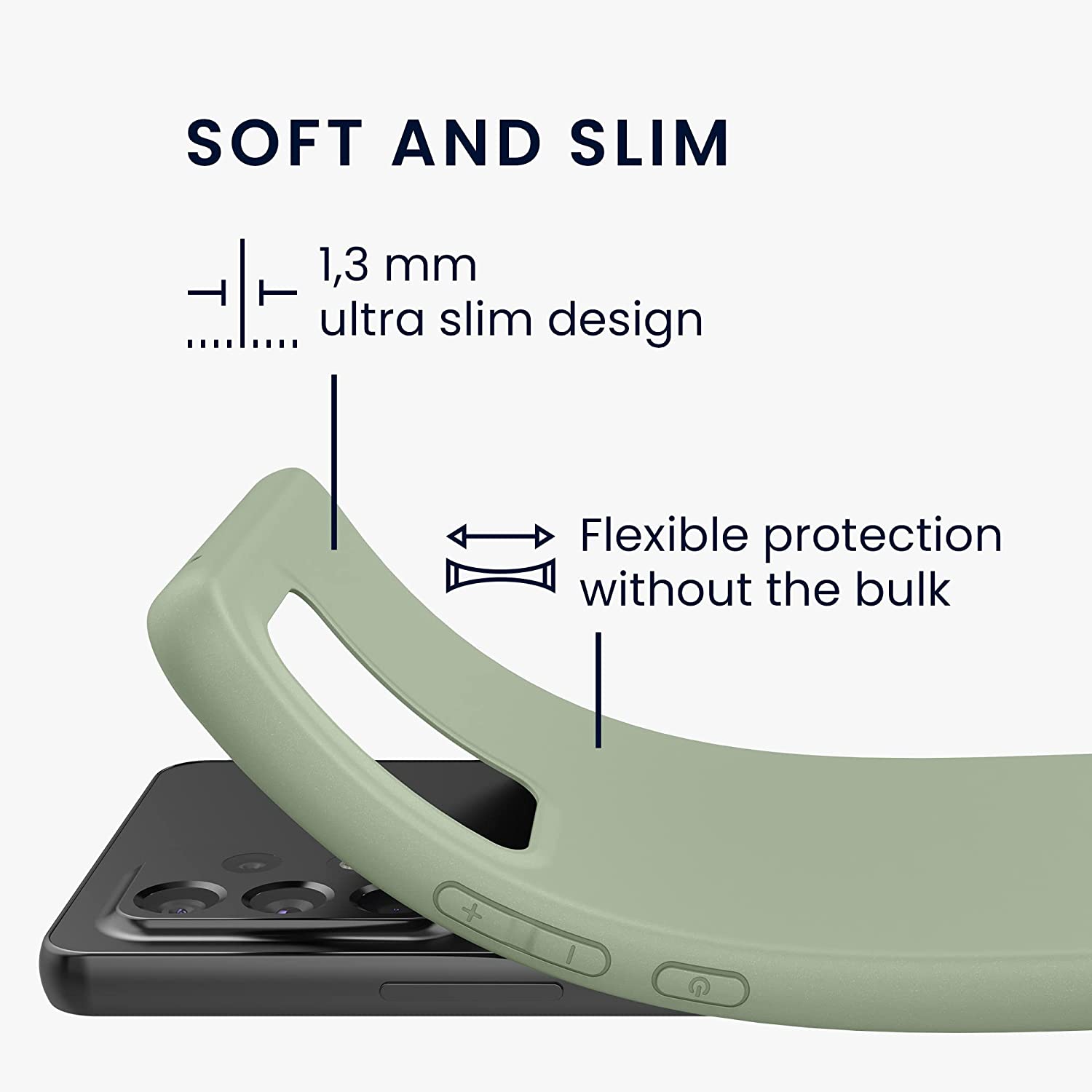 KW Samsung Galaxy A53 5G Θήκη Σιλικόνης TPU - Grey Green - 57808.172