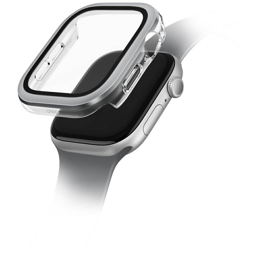 Uniq Θήκη Apple Watch 10/11 - 42mm Voute με Προστασία Οθόνης - Silver