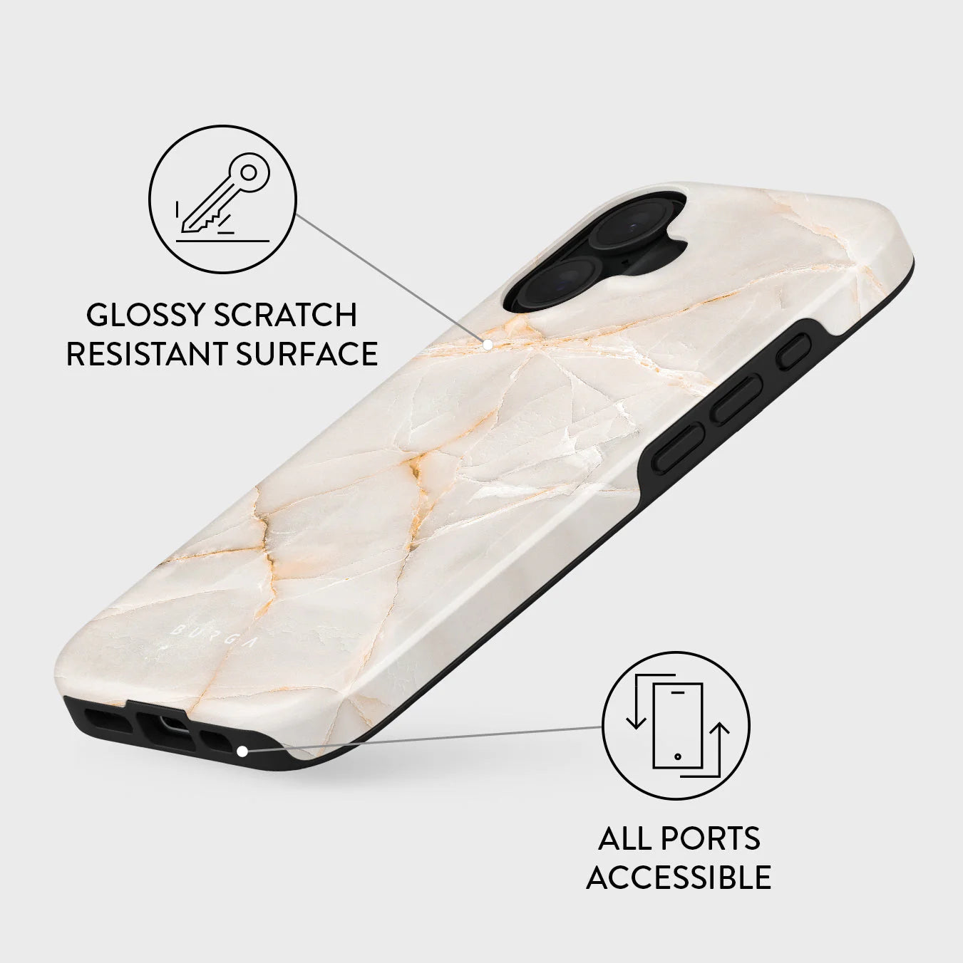 Burga iPhone 16 Plus Fashion Tough MagSafe Σκληρή Θήκη με MagSafe - Vanilla Sand