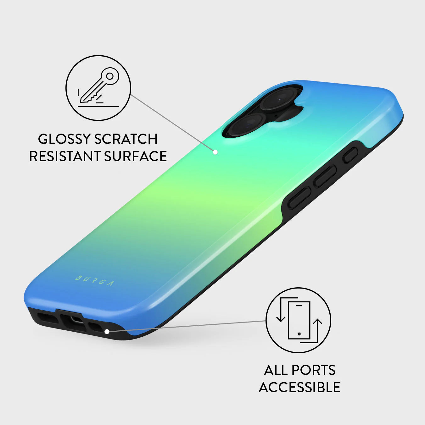 Burga iPhone 16 Fashion Tough MagSafe Σκληρή Θήκη με MagSafe - Horizon