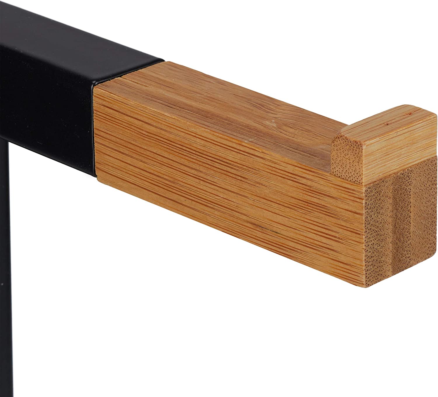 Relaxdays Ξύλινo Σετ με Πιγκάλ και Βάση για Χαρτί Τουαλέτας - 60 x 20 x 20 cm - Natural / Black - 4052025276119