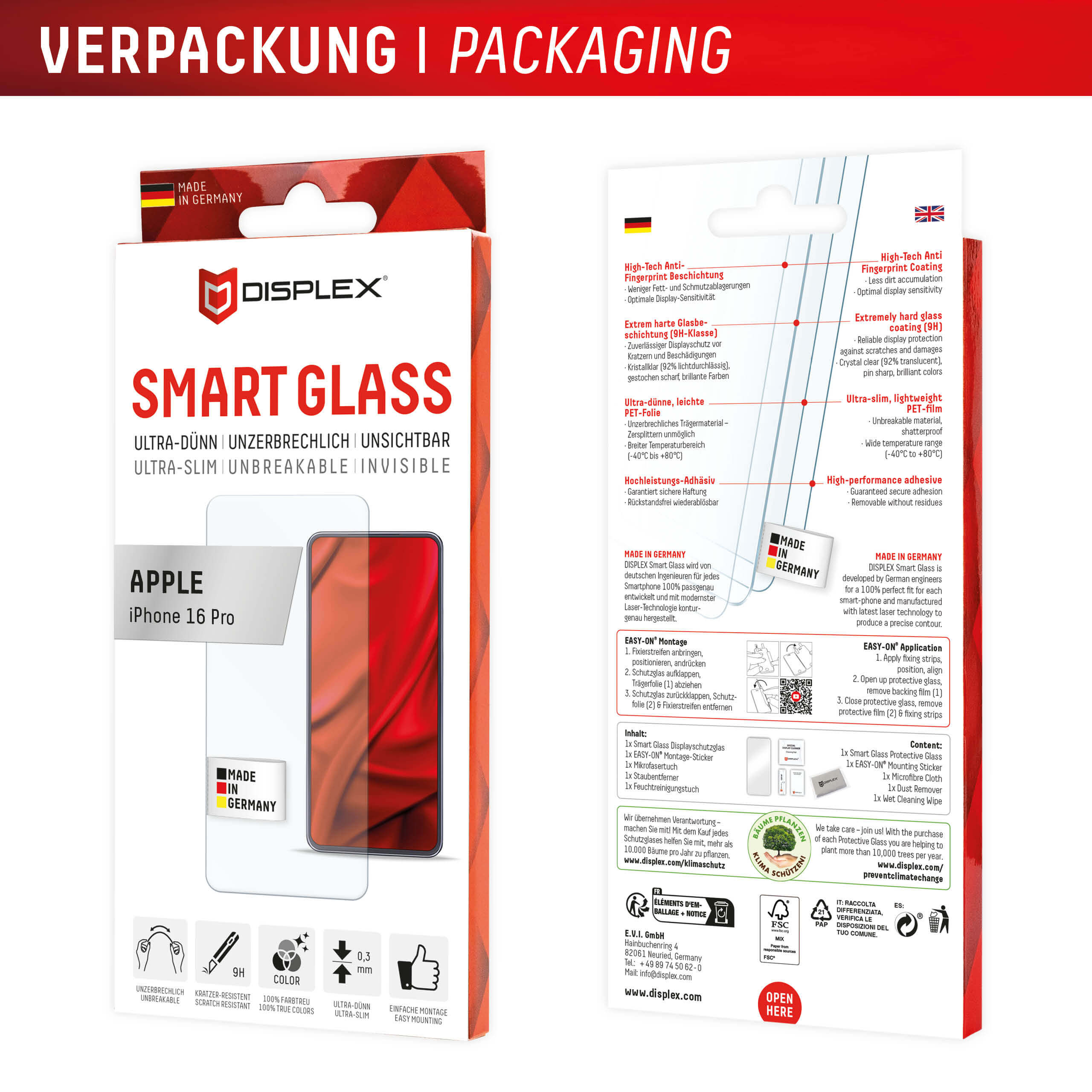 Displex iPhone 16 Pro - Premium Smart FlexiGlass - Εύκαμπτο Αντιχαρακτικό Γυαλί Οθόνης - Clear