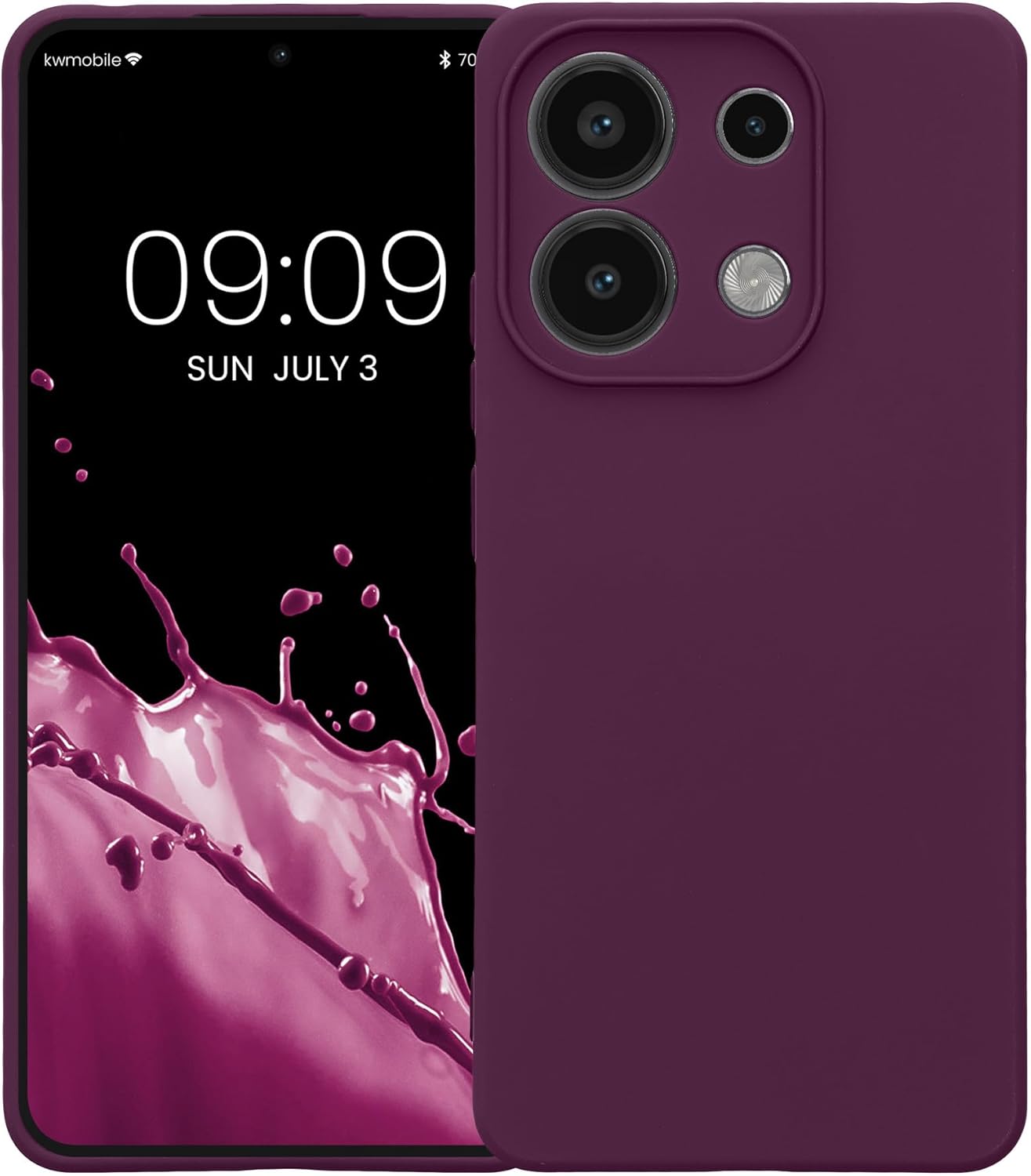 KW Xiaomi Redmi Note 13 4G λεπτή Θήκη Σιλικόνης Rubberized TPU - Bordeaux Purple